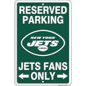 New York Jets NFL "Jets Fans Only" Reserved Parking Sign